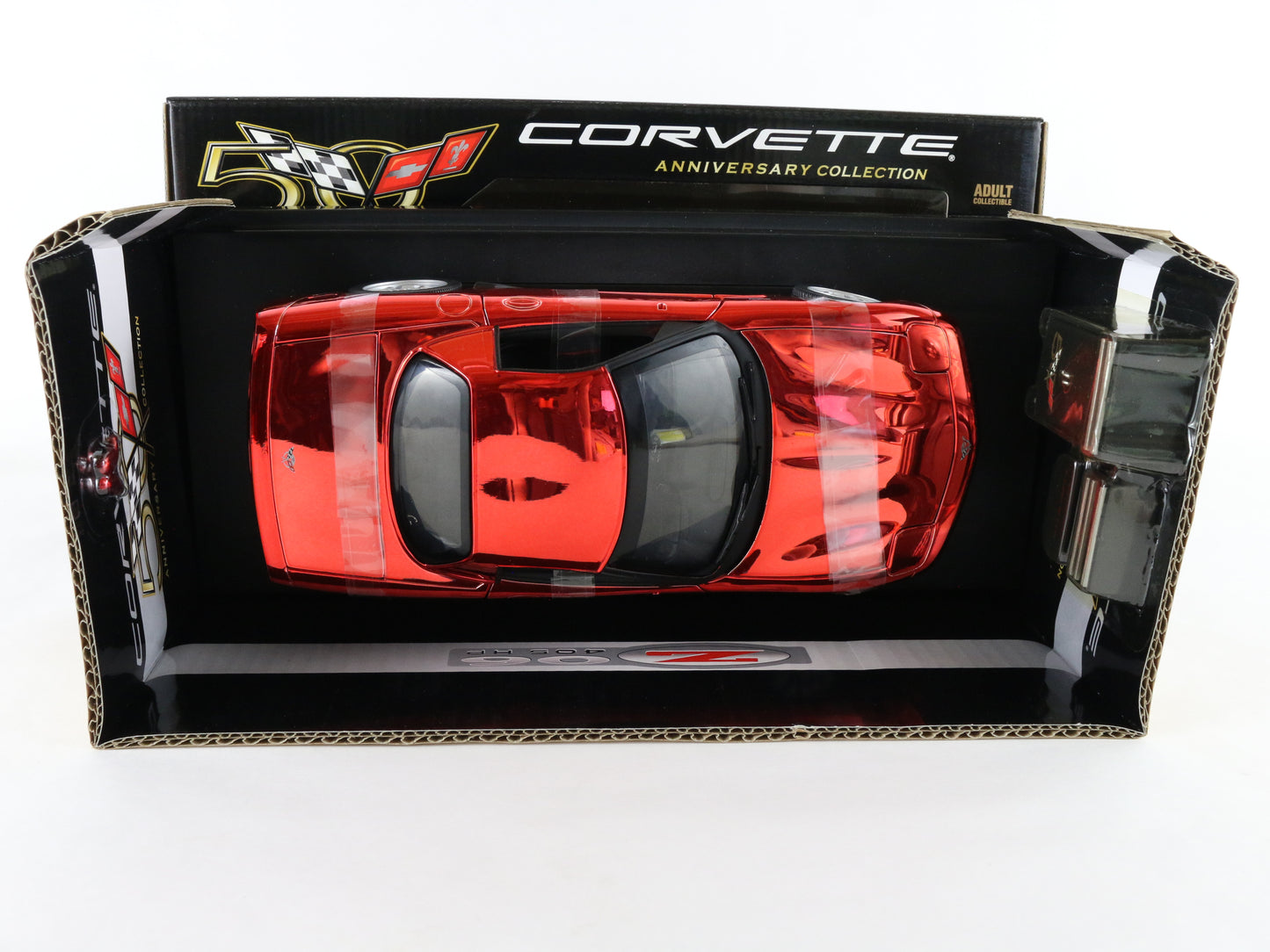 2003 Chevy Corvette 50th Anniversary Red Chrome ERTL 1:18 LE Of 500 29404pc