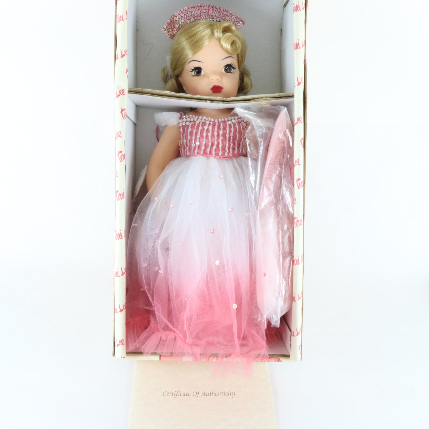 Terri Lee Evening Formal Pink Dress 16" Vinyl Doll W/ Accessories 320004