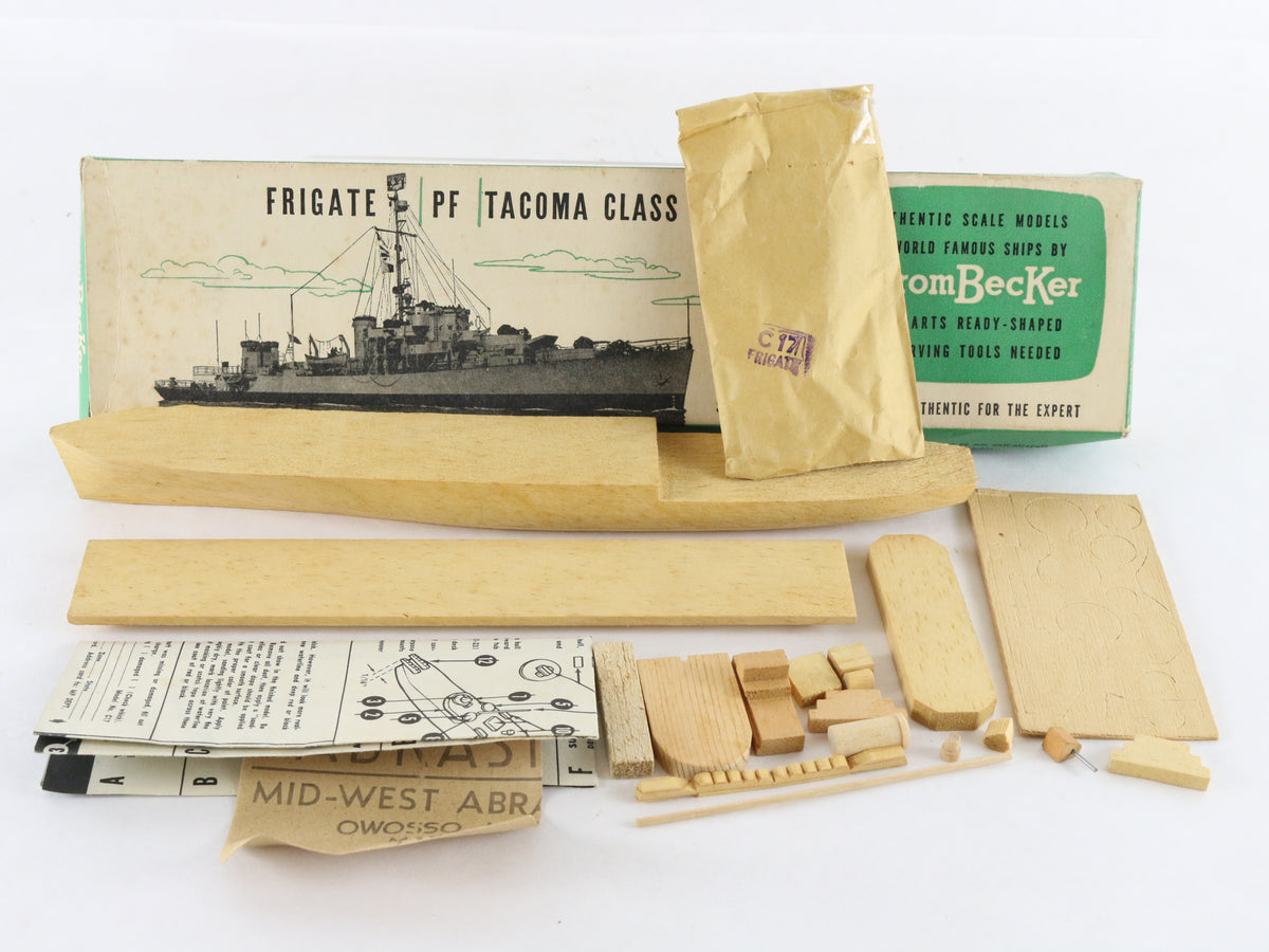 USS Tacoma Patrol Frigate Strombecker C17 Wood Military Ship Kit