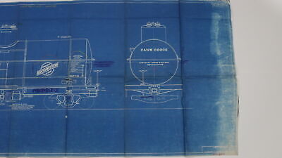 Chicago & Northwestern C&NW Lettering Tank Car Train Blueprint H-15411 59"