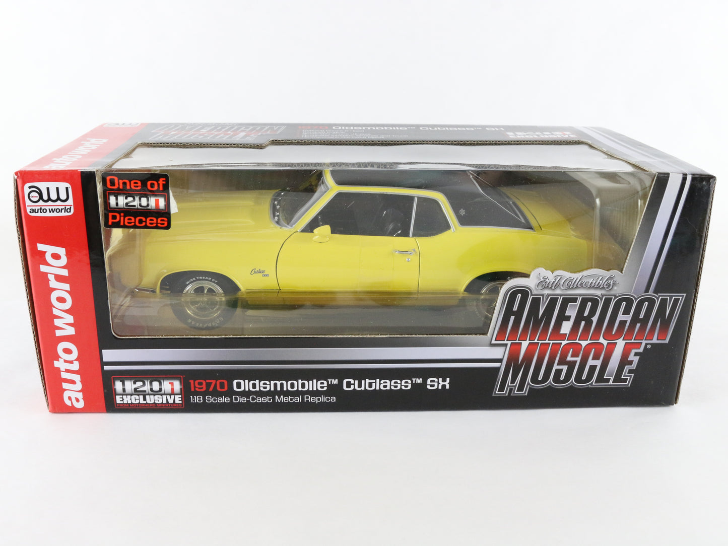 1970 Oldsmobile Cutlass SX Yellow 1201 Exclusive Auto World Am ERTL 1:18 4203
