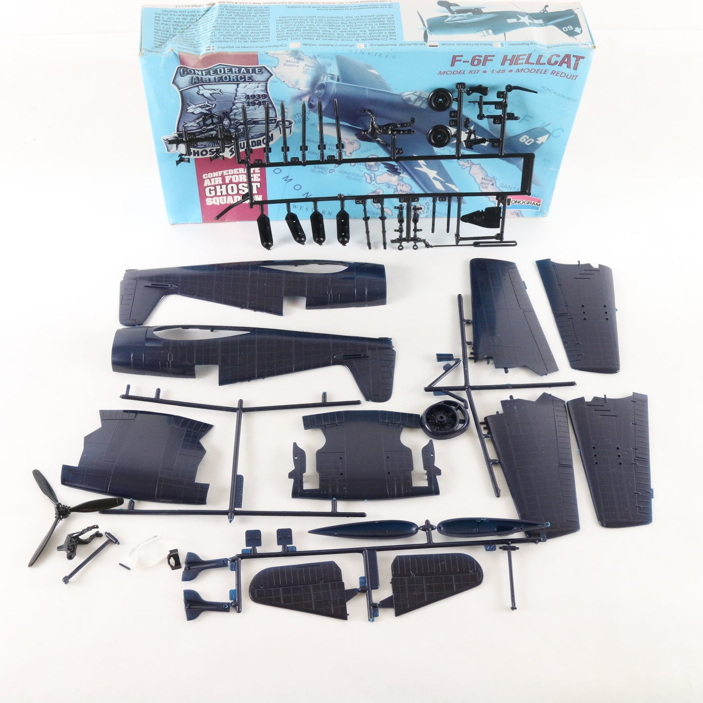 F-6F Hellcat Fighter Plane USAF Ghost Squadron Monogram 1:48 Model Kit 5211