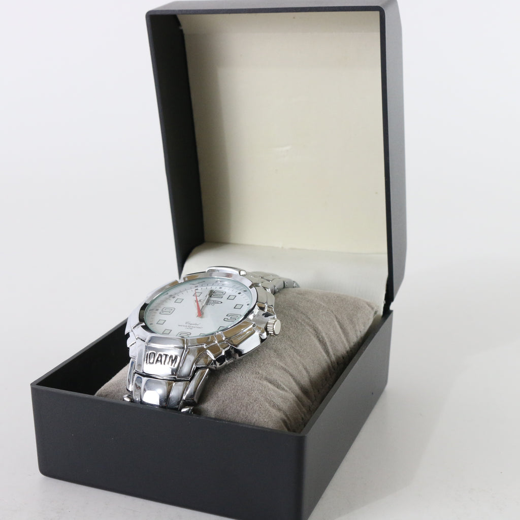 Marco Max Japan Quartz Watch with Crystal Accents Stainless Steel