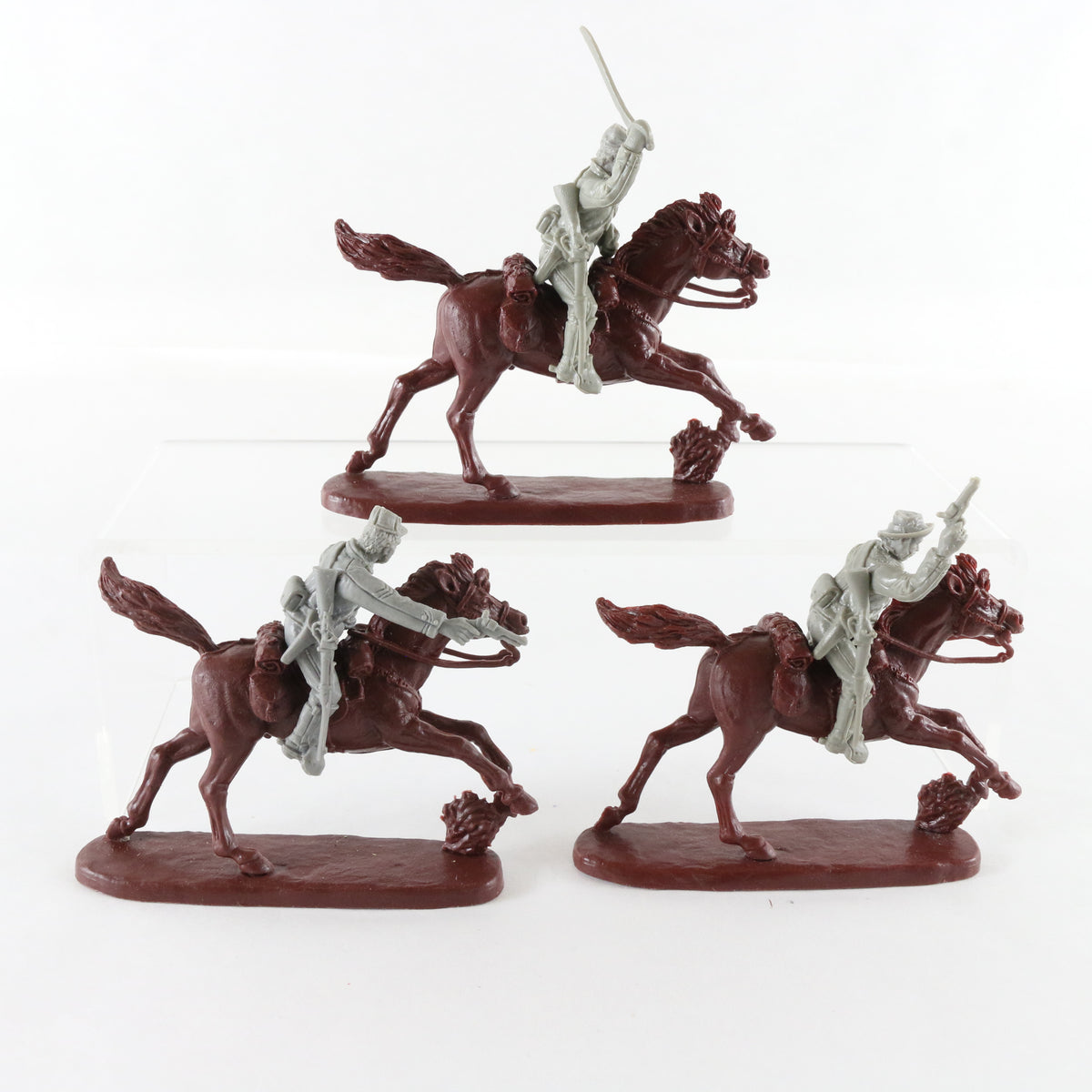 Lot Of 3 Confederate Cavalry American Civil War SD Soldiers 2.5" Figures