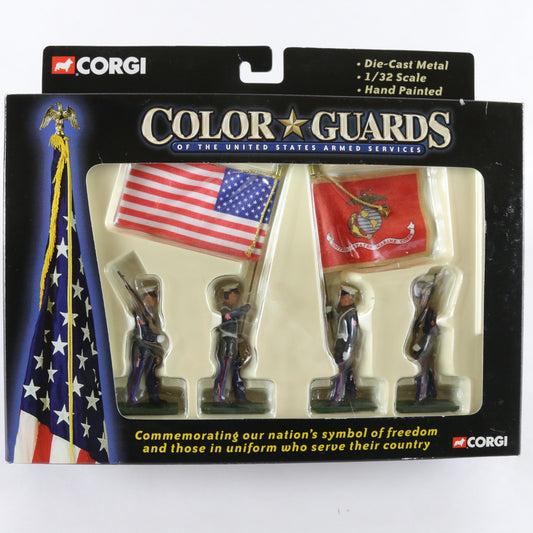 USMC US Marine Corps Color Guard Set Of 4 Soldiers Corgi 1:32 US56205 Metal