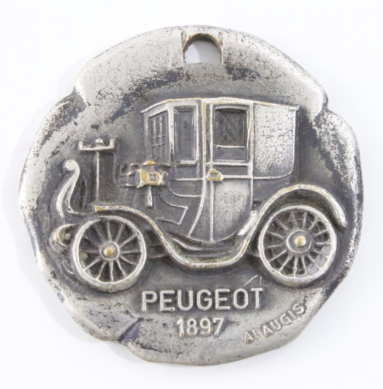 Peugeot 1897 Les Glorieux Ancetres Vintage Keychain (No Chain) 1.5" Metal