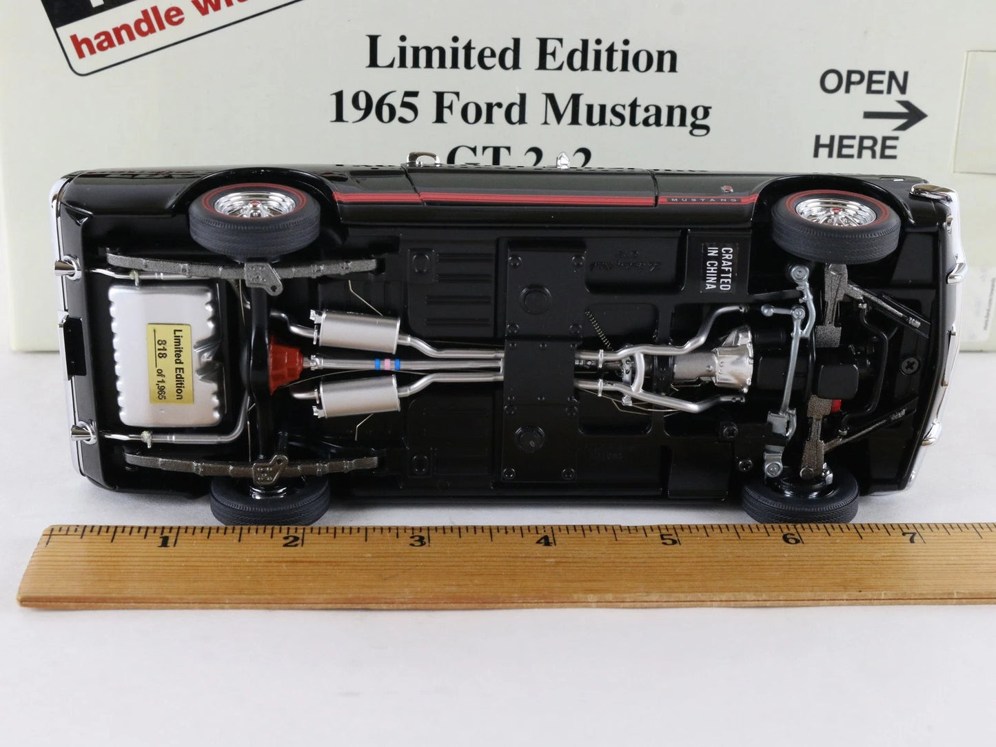 1965 Ford Mustang GT 2+2 Black Danbury Mint 1:24 Diecast Model 818/1965