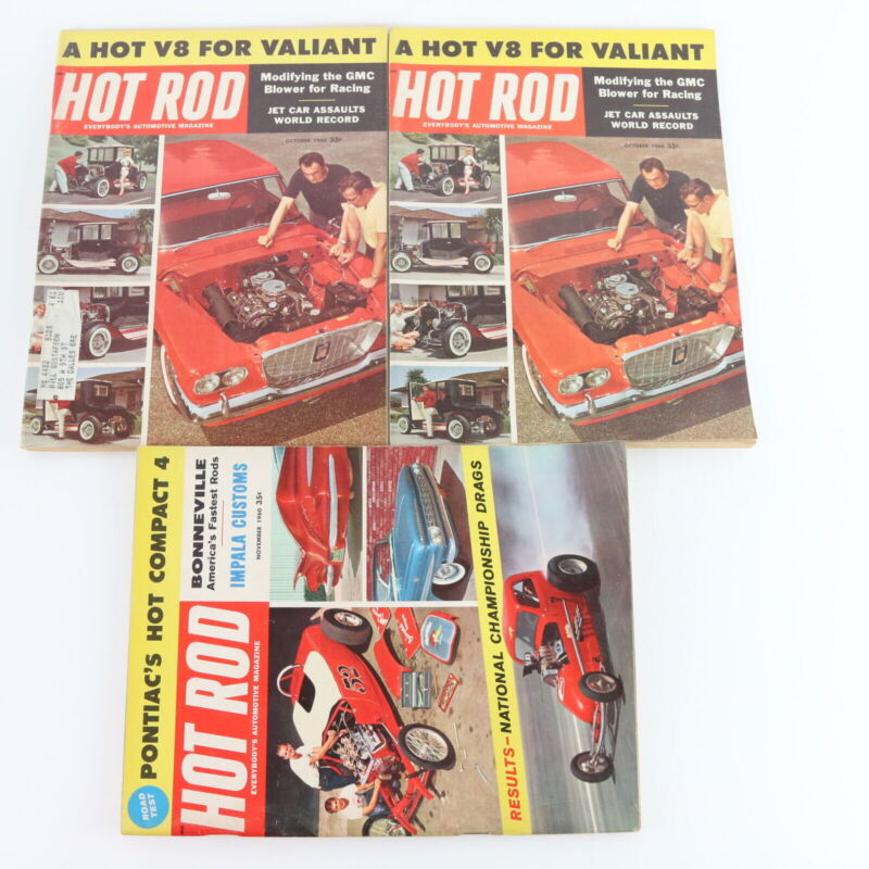 Lot Of 6 Hot Rod October November December 1960 Vintage Car Magazines