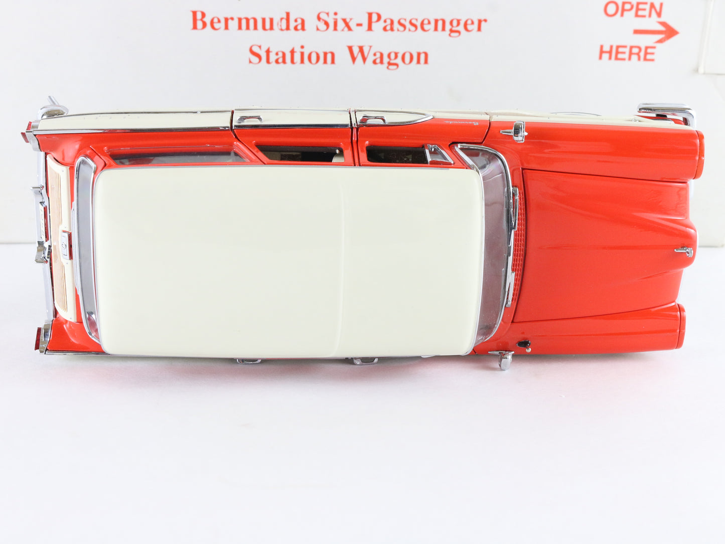 1958 Edsel Bermuda Six Passenger Station Wagon Orange White Danbury 1:24 Diecast