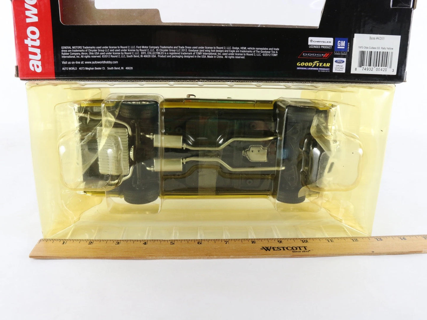 1970 Oldsmobile Cutlass SX Yellow 1201 Exclusive Auto World Am ERTL 1:18 4203