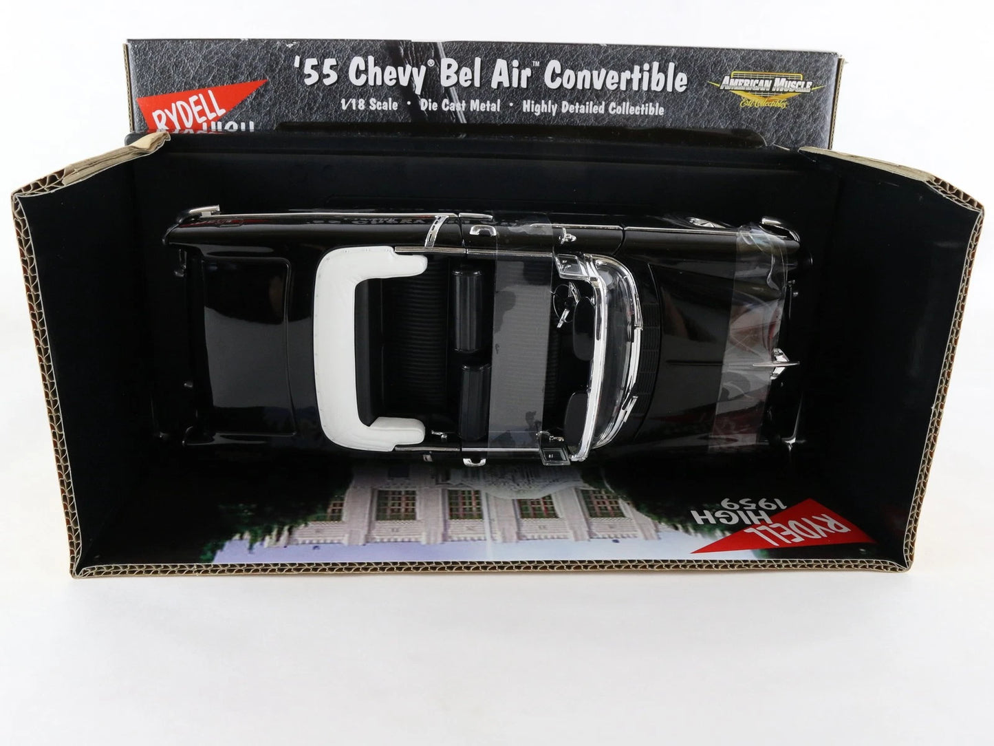 1955 '55 Bel Air Convertible Black Grease Movie American Muscle ERTL 1:18 36602