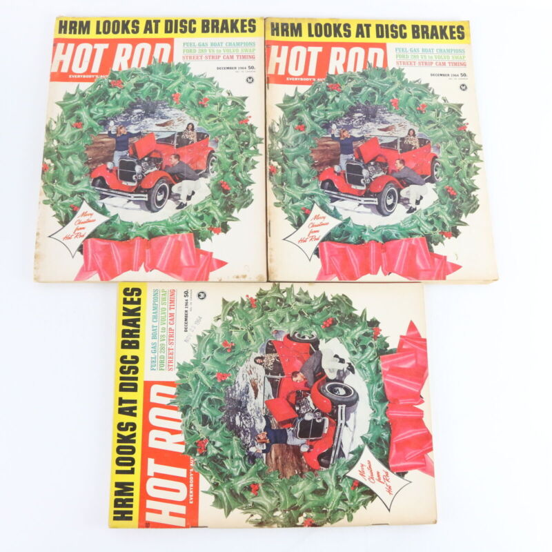 Lot Of 8 Hot Rod Looks At Disc Brakes December 1964 Vintage Car Magazines