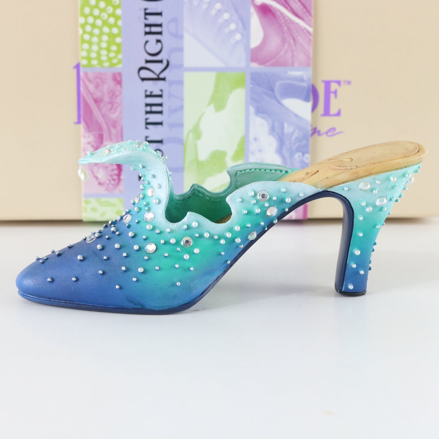 Just The Right Shoe Wave Blue Green Raine Willitts Resin Collectible Shoe 25060