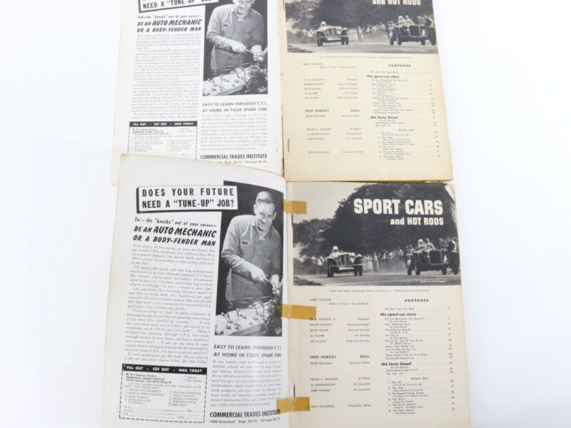 Lot Of 2 Sports Cars & Hot Rods Fawcett Book 109 75c 1951