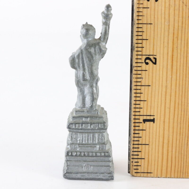 Vintage Souvenir or Toy Diecast Metal Statue Of Liberty Figure 3"