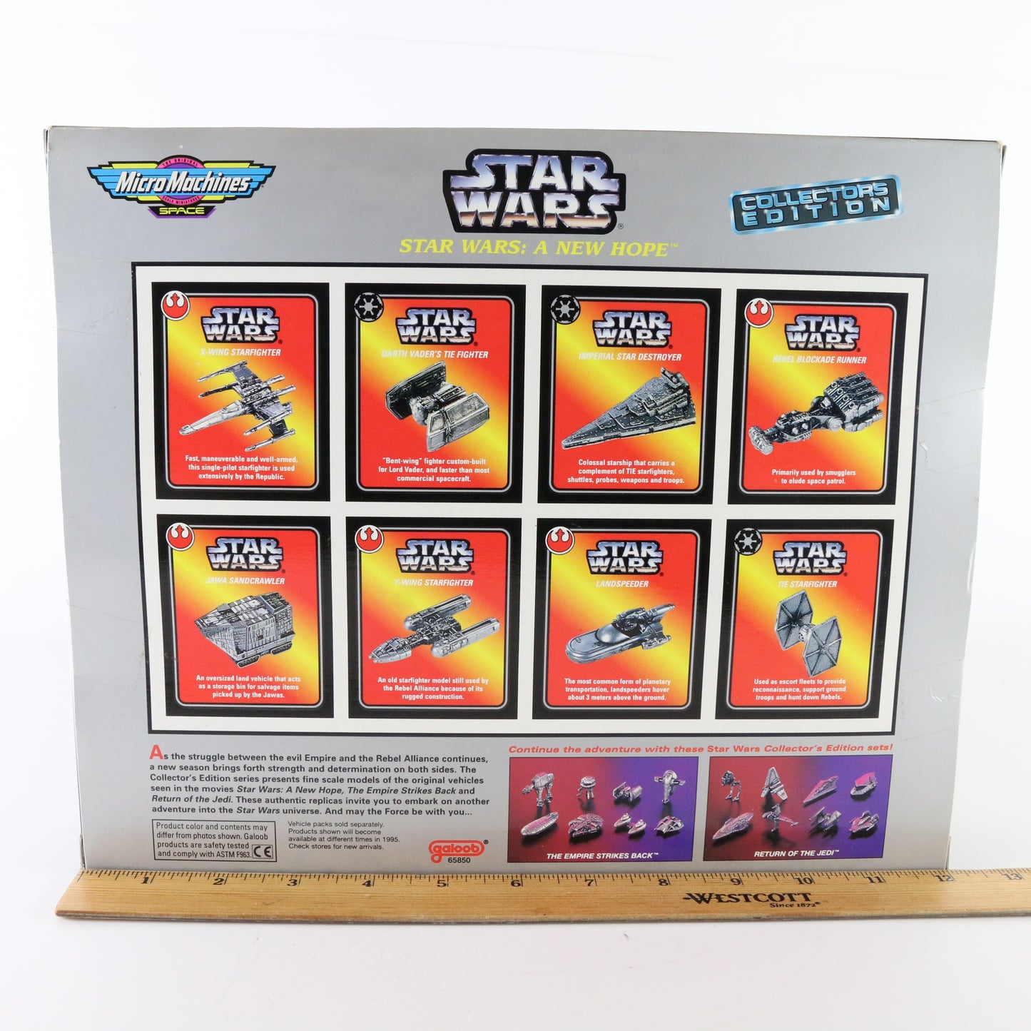 Micro Machines Space Star Wars New Hope Collectors Vehicle Ship Set Galoob 65850