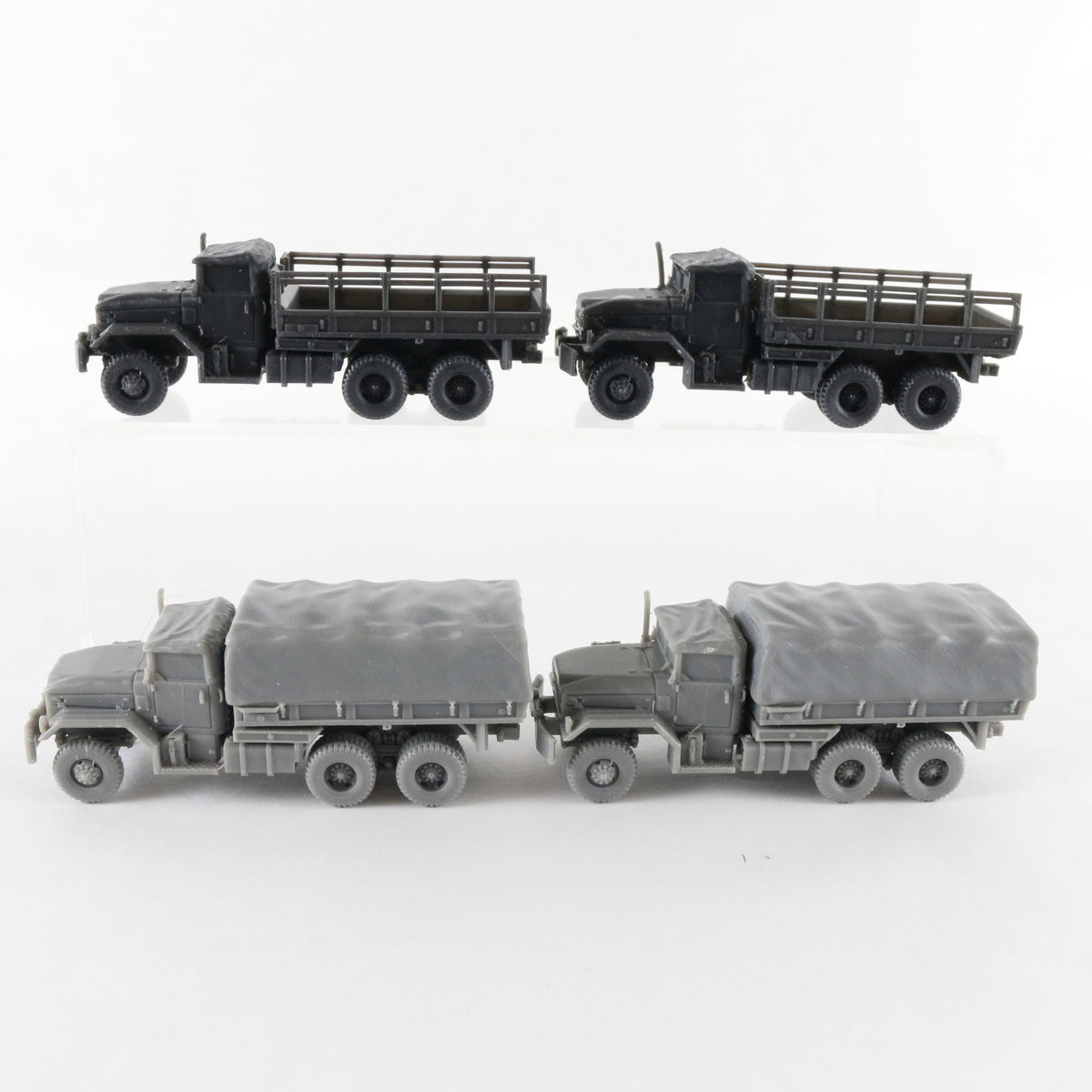 Lot Of 4 M54 Transport Truck Covered & Open 1:72 3D Printed Military Models