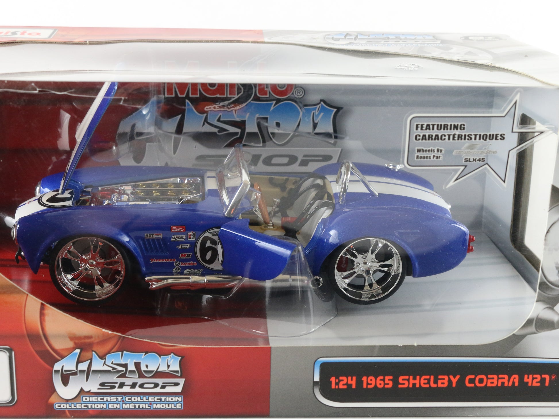 1965 Shelby Cobra 427 Custom Shop Maisto 1:24 Diecast Model Car Sealed