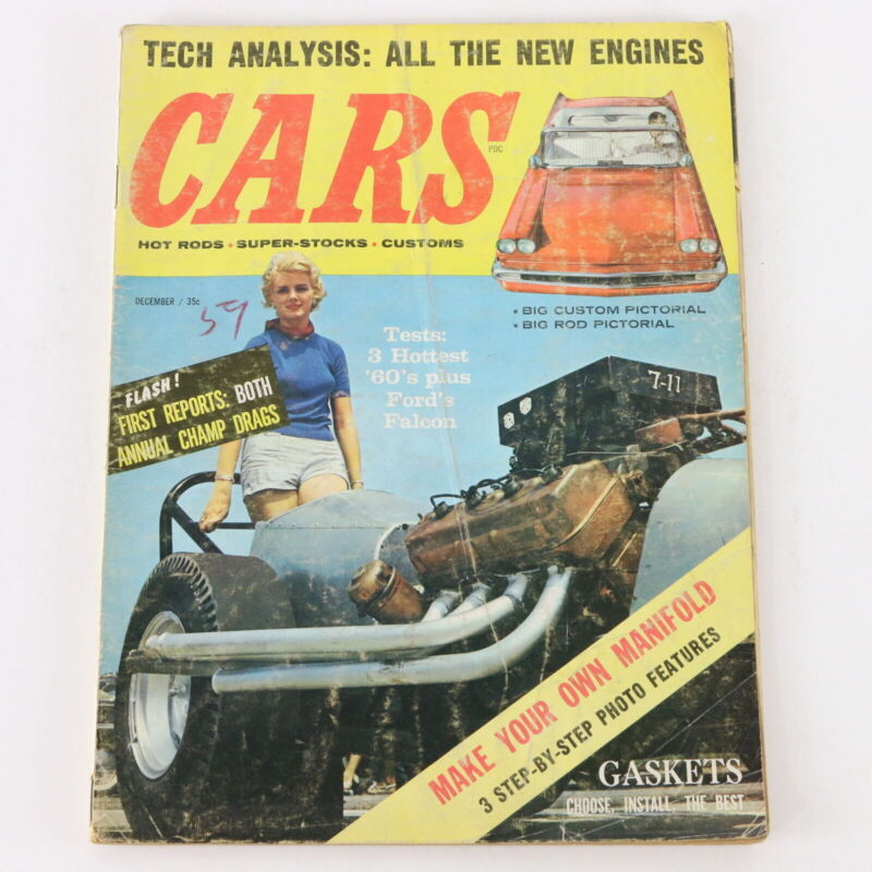 Cars Tech Analysis Hot Rod Super-stock Customs Dec 1959 Vintage Car Magazine