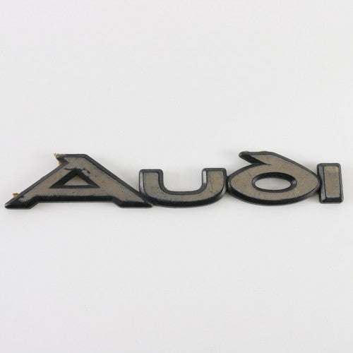  Audi Black & Silver Plastic Nameplate Badge Emblem 6.25"