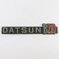  1970s Datsun B210 Black Silver Red Plastic Emblem Badge 11.5"