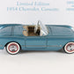 1954 Chevy Corvette Limited Blue Convertible Danbury Mint 1:24 Model #3384