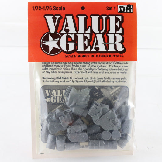 Allied Fuel Drums WW2 Military Accessory Set Value Gear 1:72 - 1:76 DA Resin