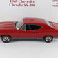 1968 Chevy Chevelle SS 396 Red Danbury Mint 1:24 Diecast Model Car