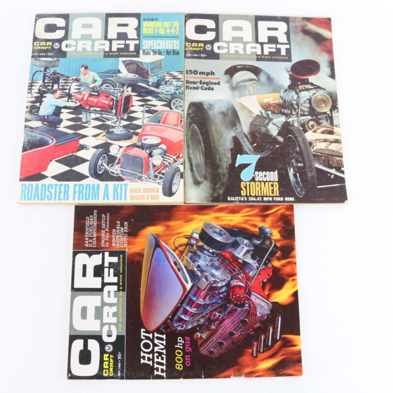 Lot Of 5 Car Craft April May June July 1965 Vintage Car Magazines