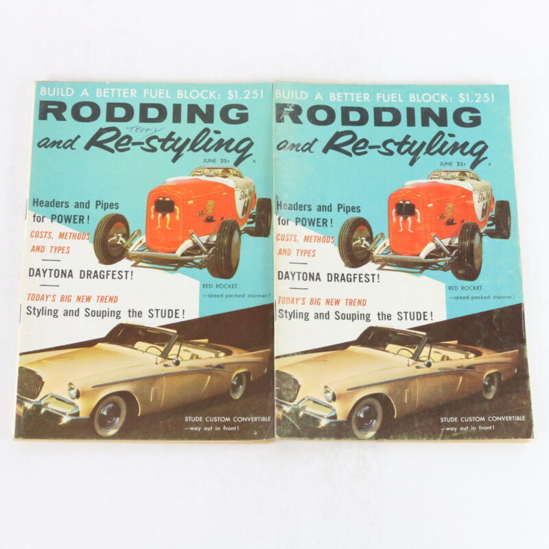 Lot Of 6 Rodding & Re-styling June July 1958 Vintage Car Magazines