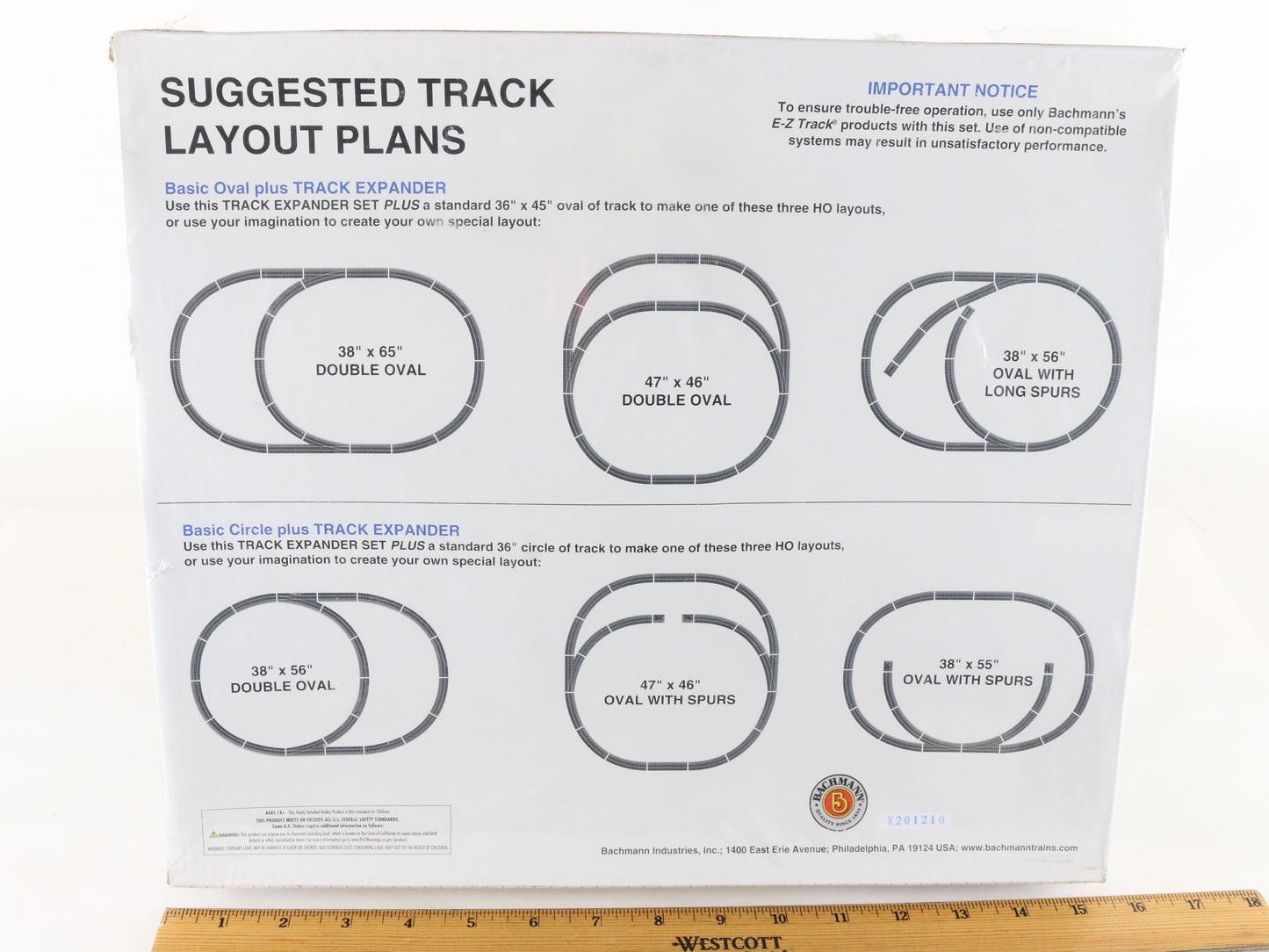 Bachmann HO E-Z Track Expander Train Layout Set Unopened