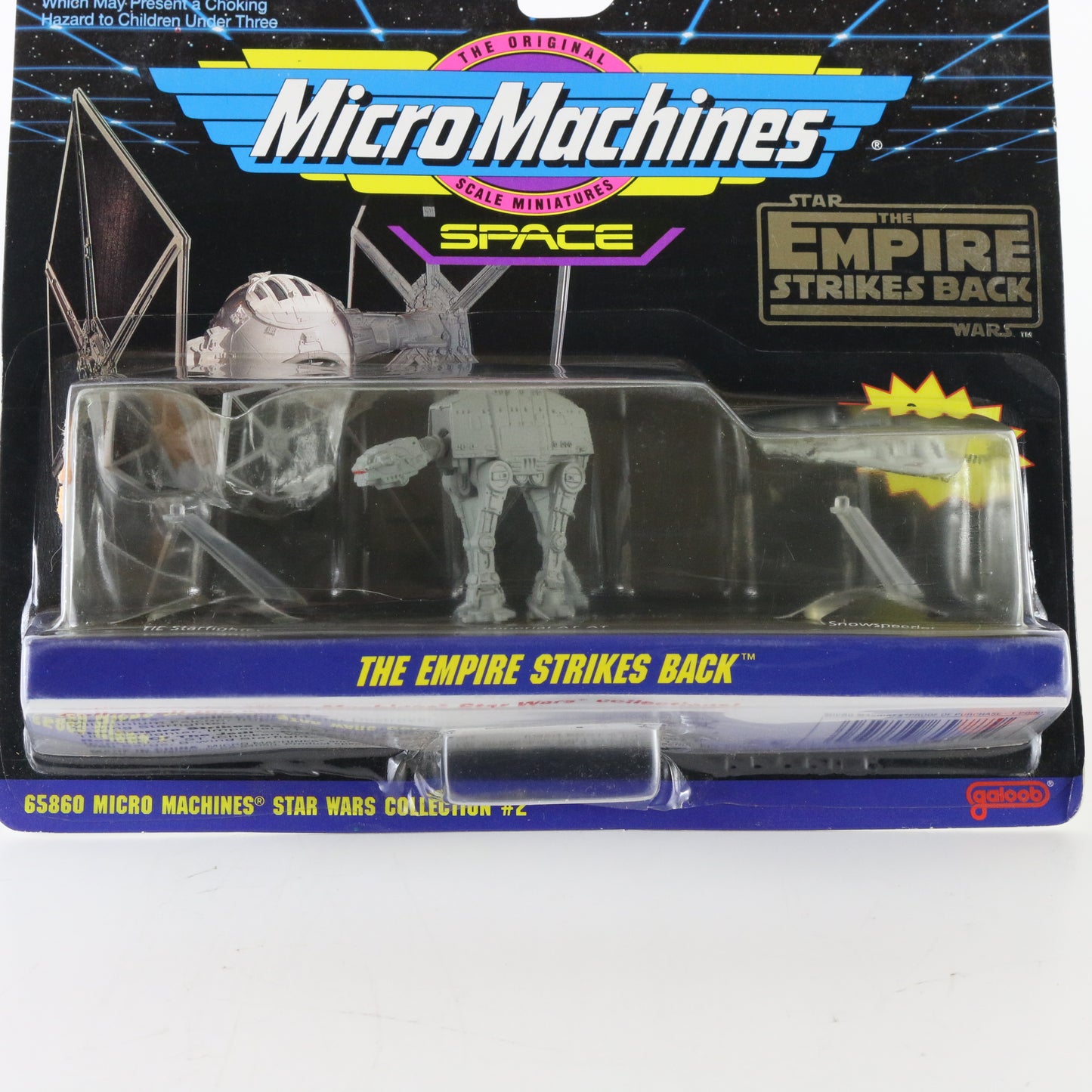 Micro Machines Star Wars Esb Set 2 Tie AT-AT Snowspeeder Vehicles Galoob 65860