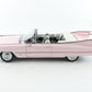 1959 Cadillac Series 62 Convertible Pink Danbury Mint 1:24 Model Car