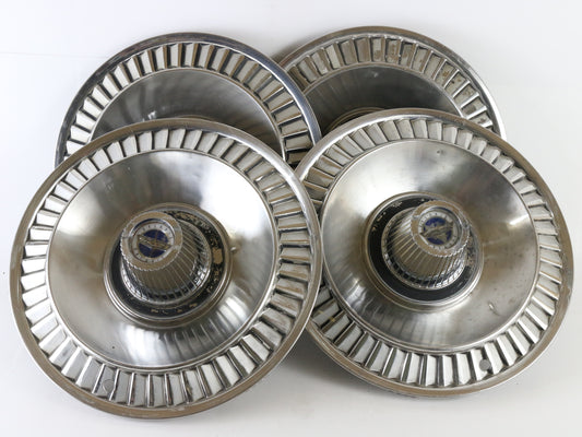 Lot Of 2 Vintage 1956 Cadillac Metal Wheel Hubcaps 16"