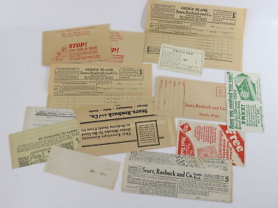 Lot Of Vintage 1920s Sears Roebuck Misc Paperwork Order Sheet & Envelopes