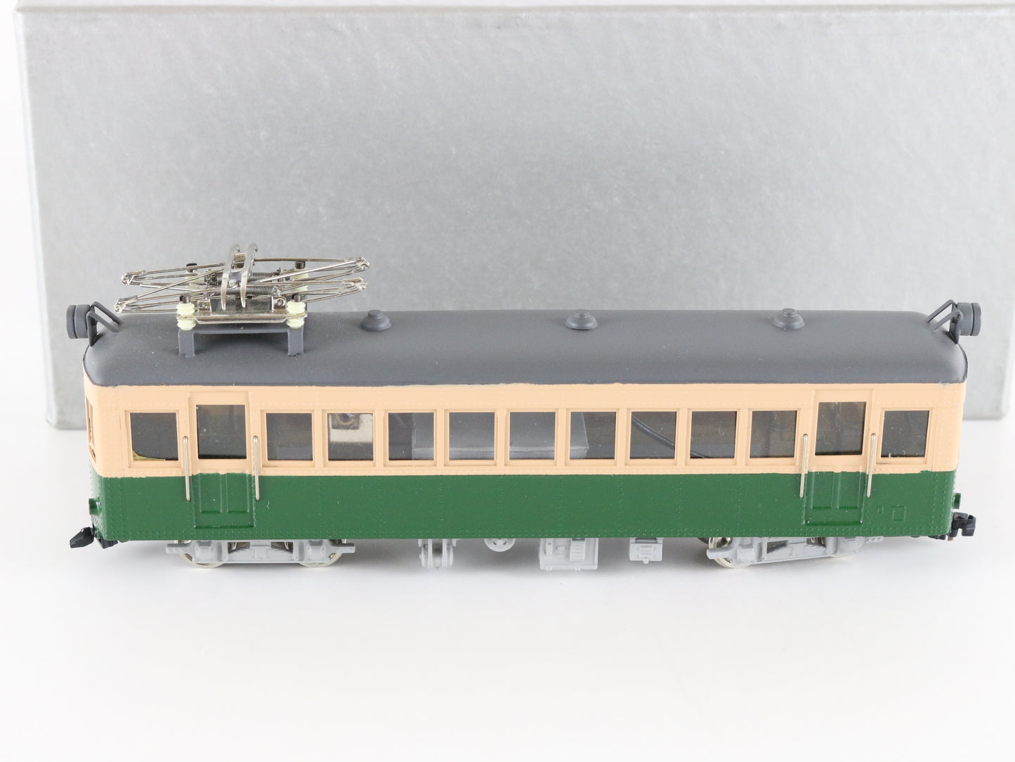 Coral Ueda Kotsu Moha Japan N Painted Brass Trolly Car W/ Pantograph