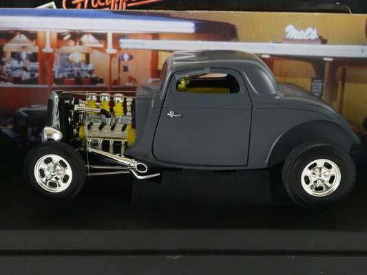 1934 '34 Ford Hot Rod Gray American Graffiti Muscle ERTL 1:18 Model 36604
