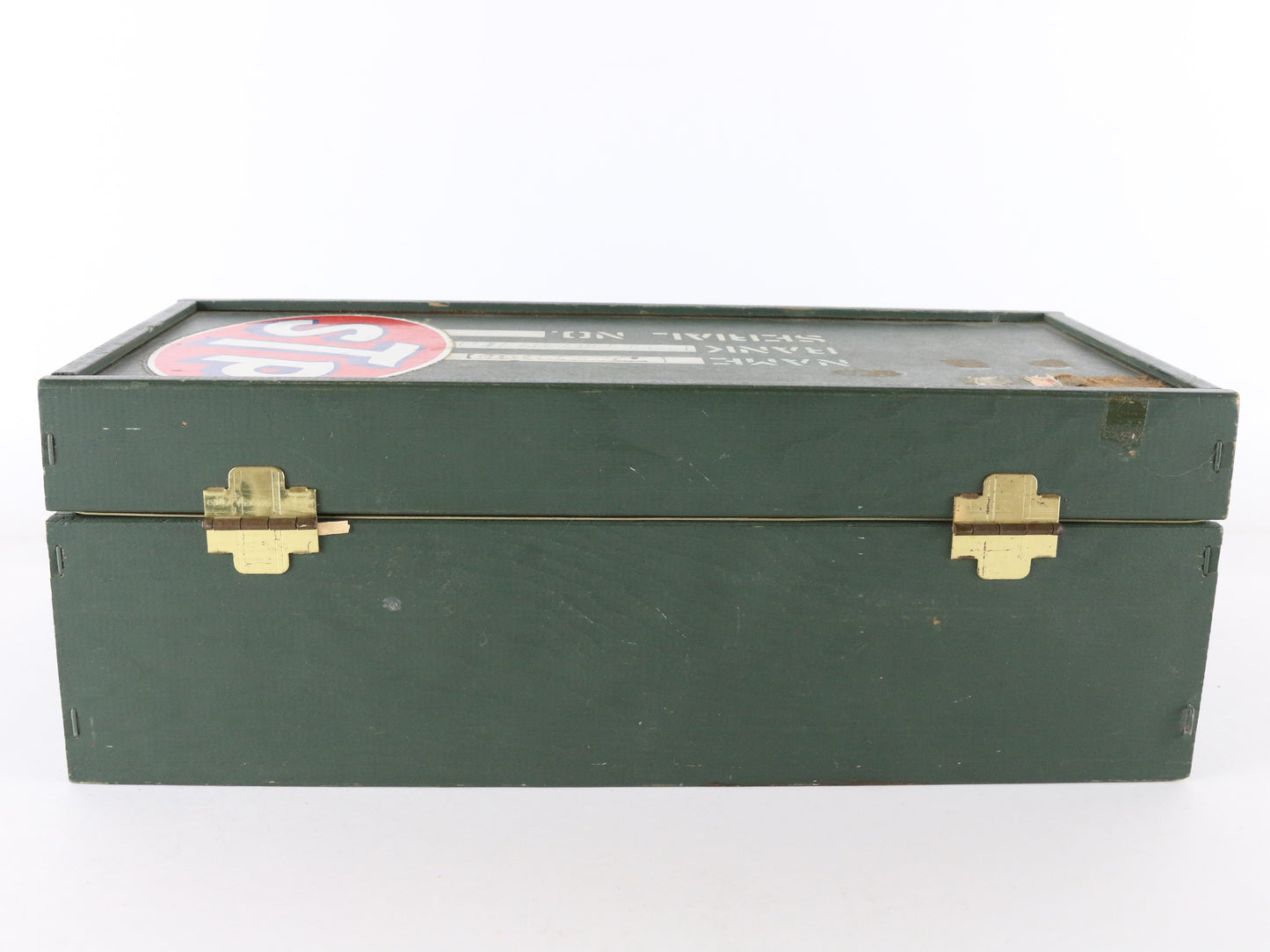  1960s Gi Joe Hasbro Wooden Green Military Footlocker Case W/ Tray