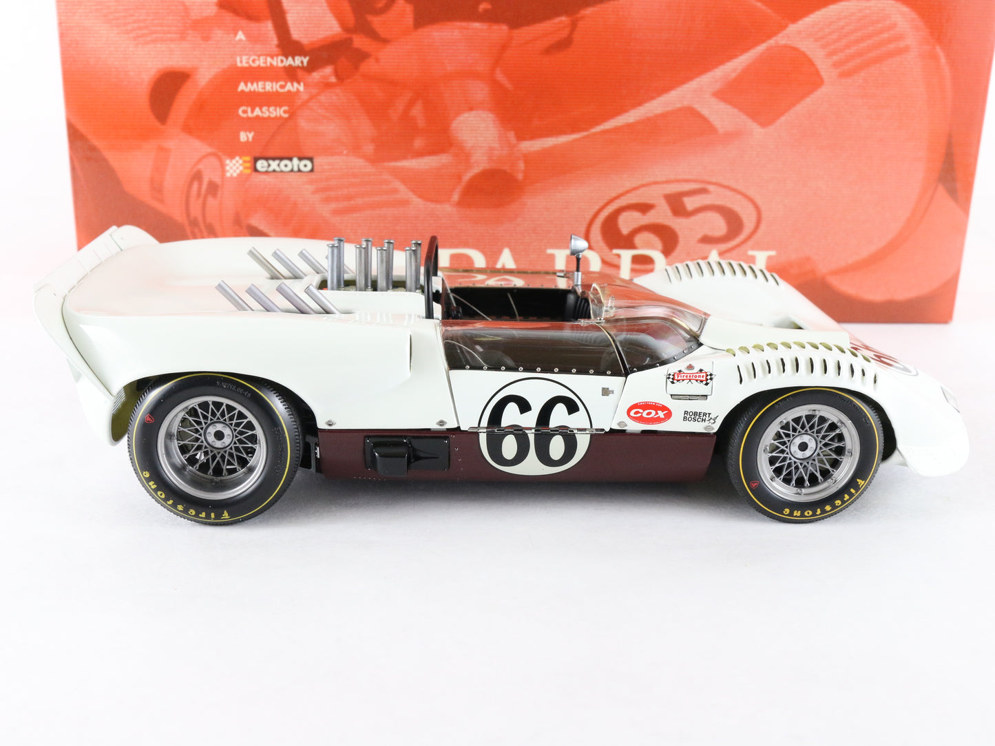 Exoto 1:18 1st ROAD AMERICA 500 1965 Exoto Chaparral 2 No. 66