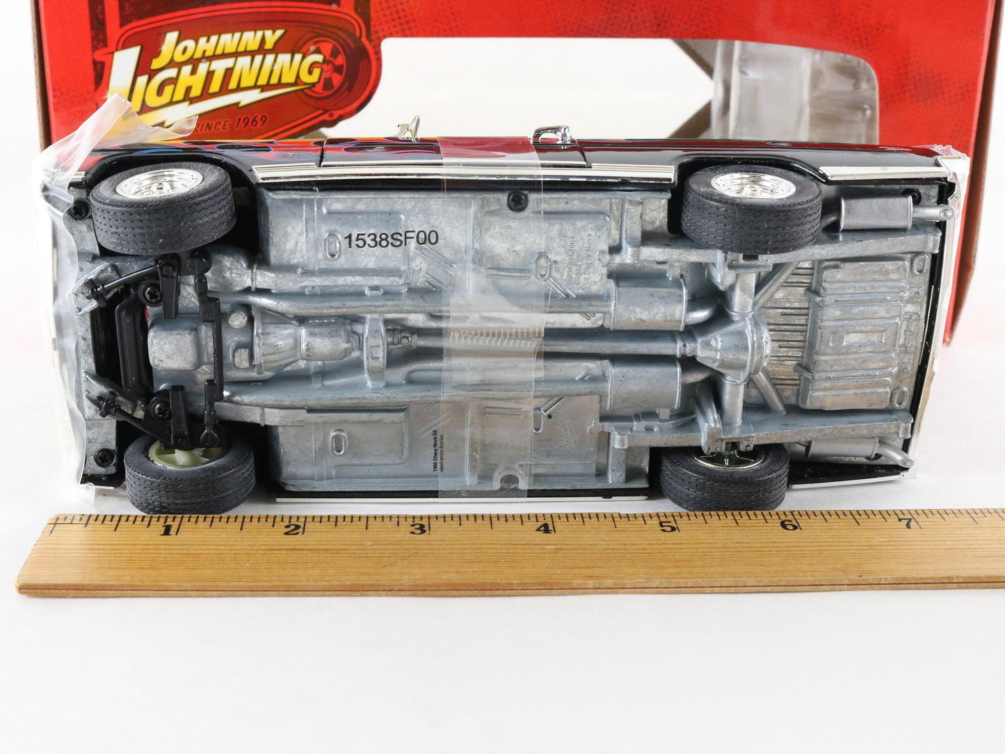 1966 '66 Chevy Nova SS Black Musclecars R27 Johnny Lightning 1:24 Diecast 51105