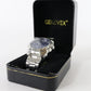 Genevex Quartz Watch Stainless Steel Sleek Silvery Band 3 ATM