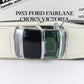 1955 Ford Fairlane Crown Victoria Black White Danbury Mint 1:24 Diecast Model
