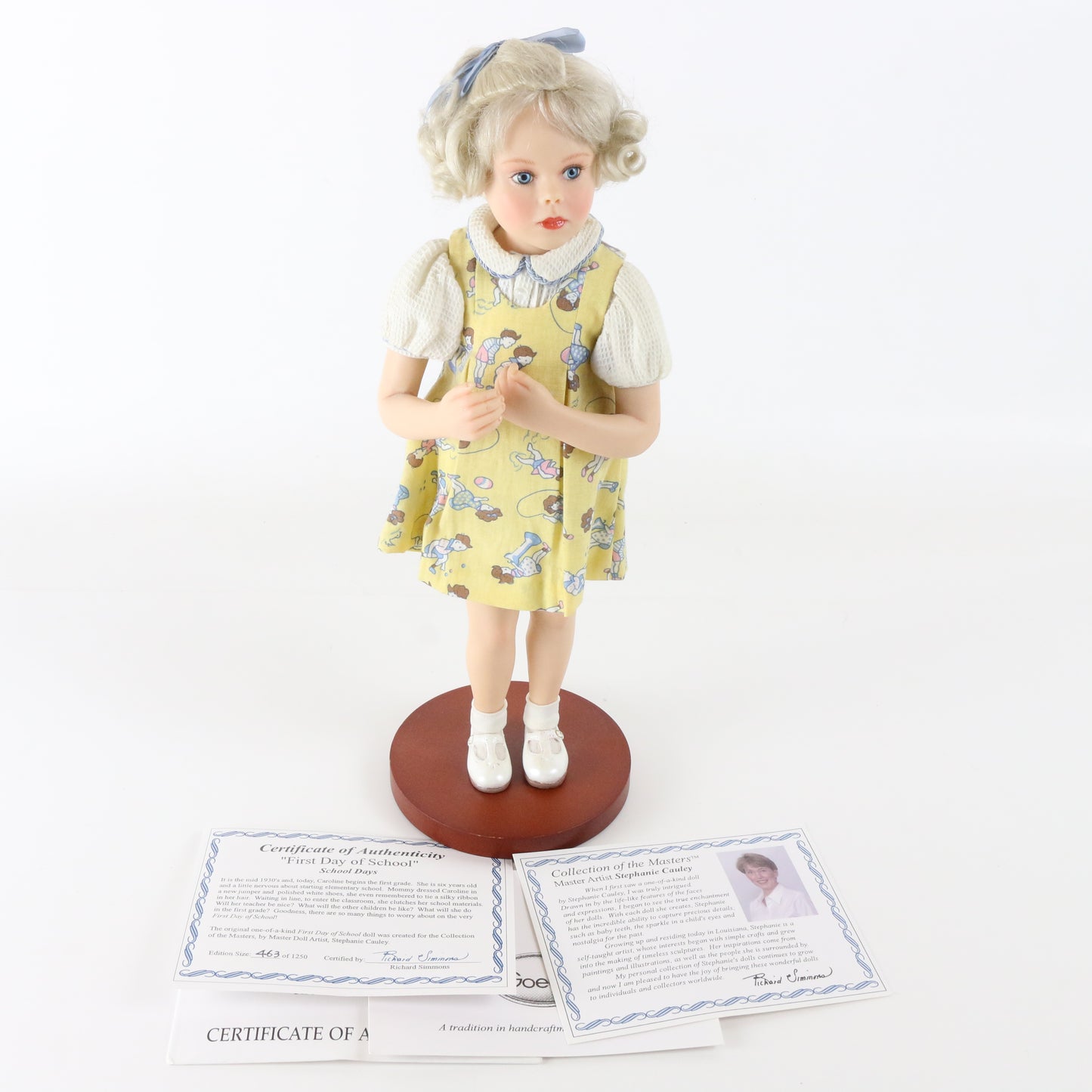 Caroline First Day Of School Days Richard Simmons 12.5" Girl Doll 463/1250
