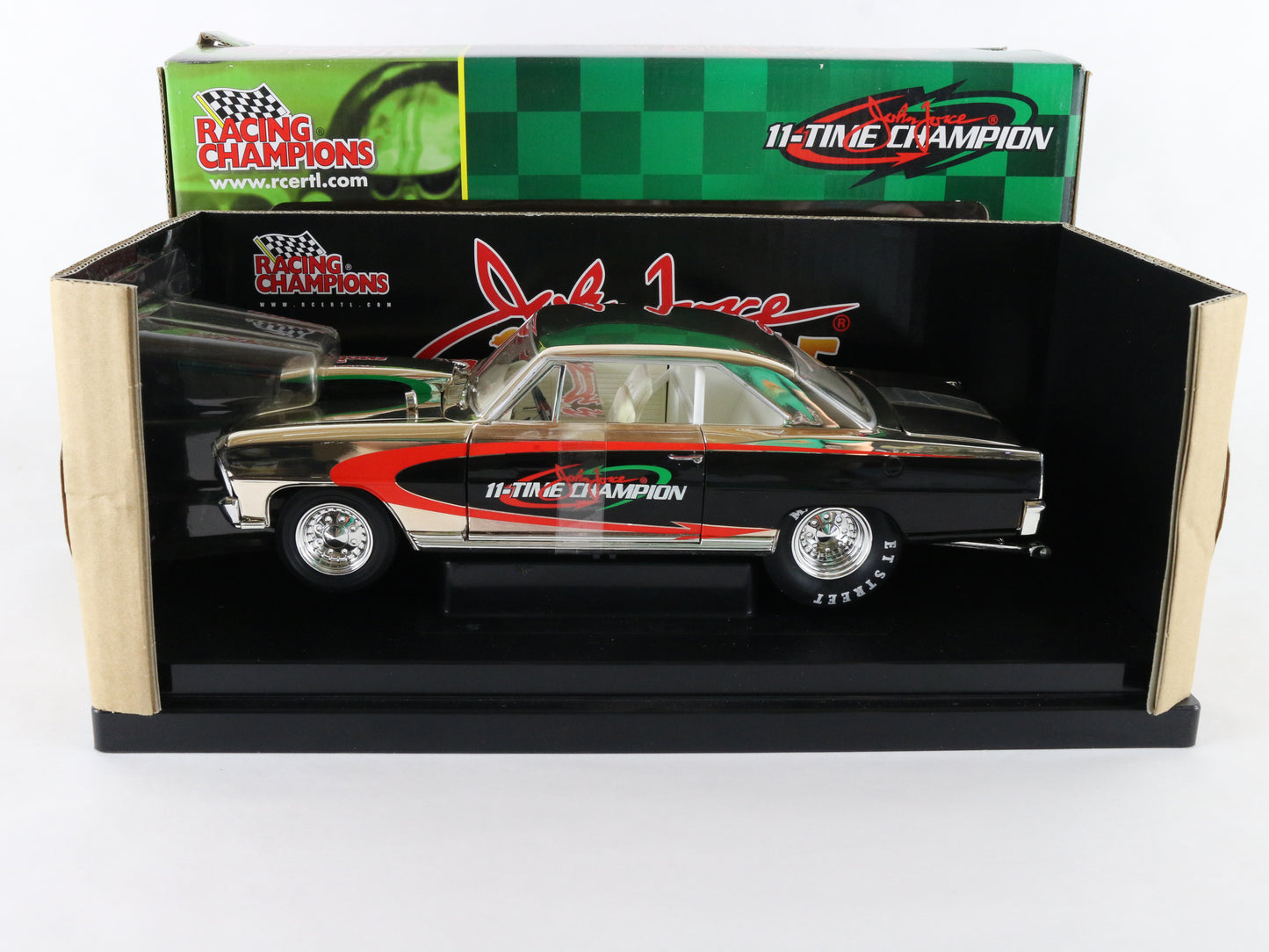 1966 Chevy Nova Pro Stock Chrome John Force Racing Champions 1:18 1 Of 416 CHASE