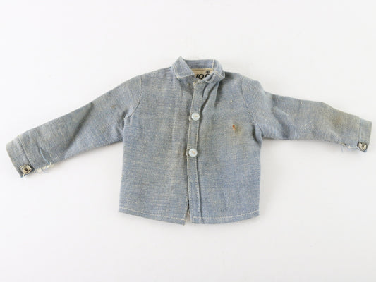  1964 Hasbro Gi Joe Navy Sailor Work Shirt Blue Denim For 12" Figures