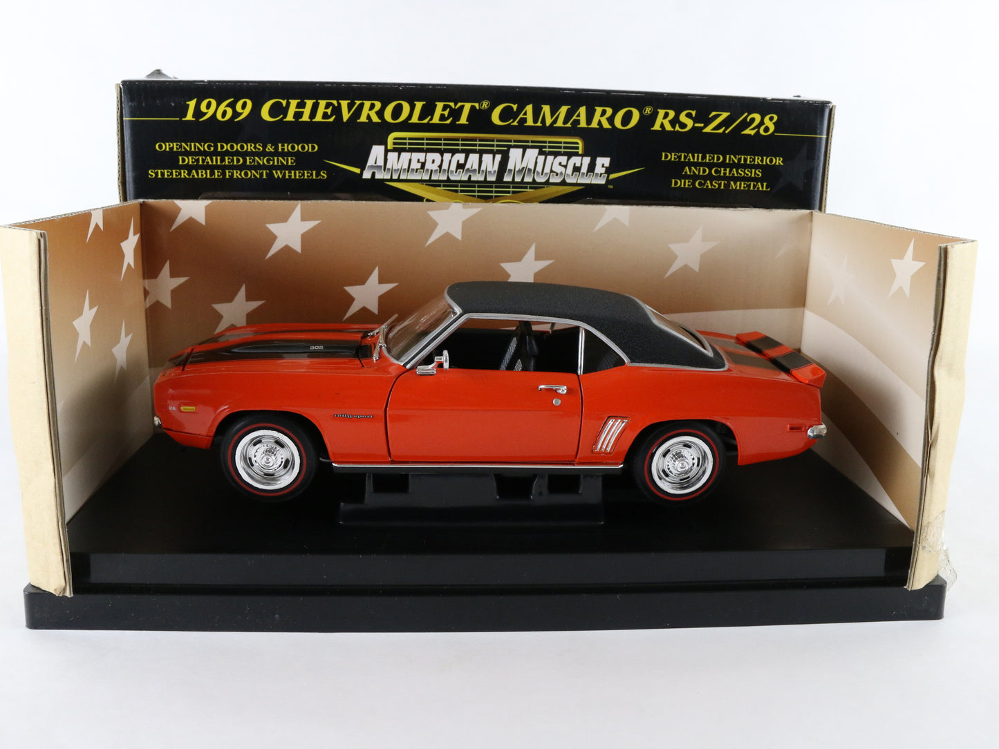 1969 Chevrolet Camaro RS Z28 Orange Variant American Muscle ERTL 1:18 36671