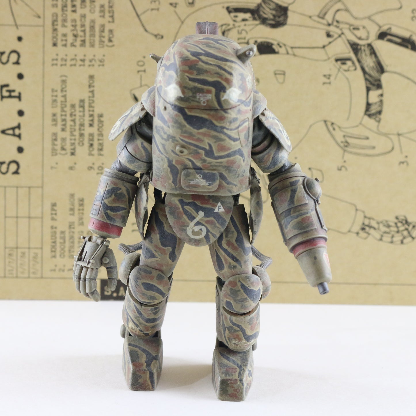 Ma.k Nitto Super Armored Fighting Suit SAFS 1/20 Built Painted Maschinen KRIEGER