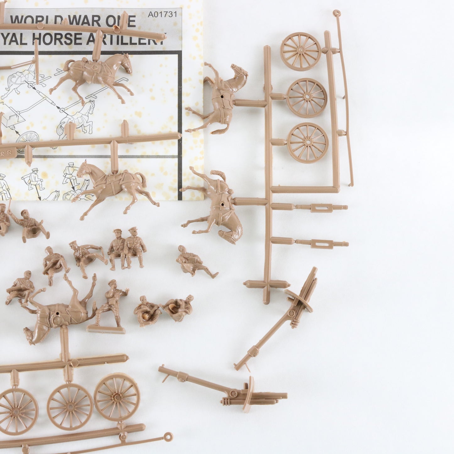 Royal Horse Artillery WWI British Airfix 1:72 A01731 Plastic Model Figures