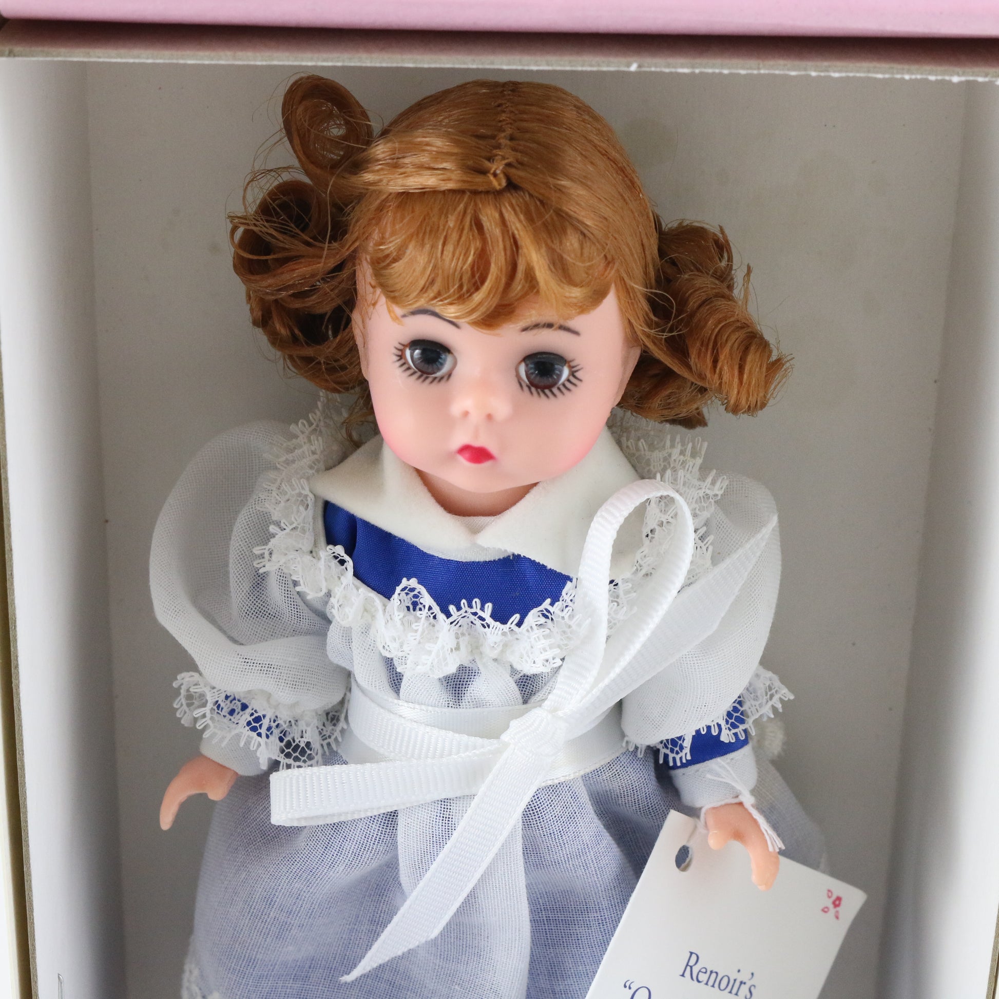 Renoirs On The Terrace Madame Alexander Blue Dress Girl Doll 8" 12530 W/ Hat