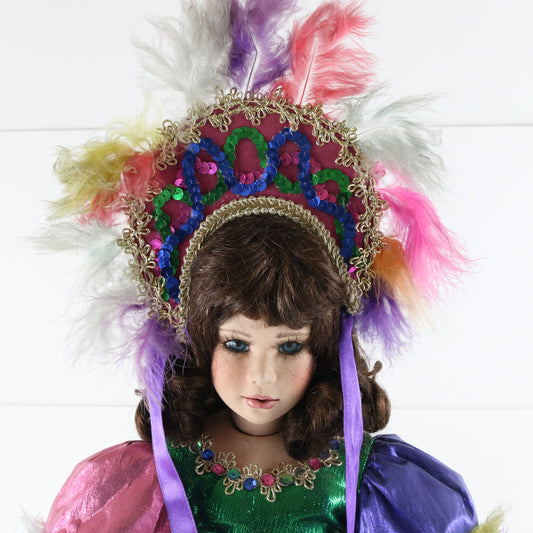 Mardi Gras Peggy Dey Effanbee Large 20" Porcelain Doll 14/2500